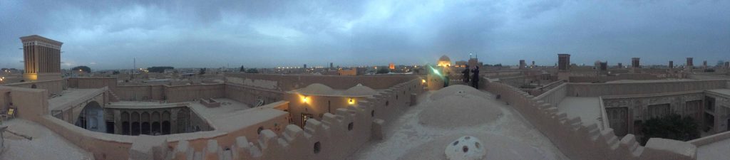 Panorama des toits de Yazd